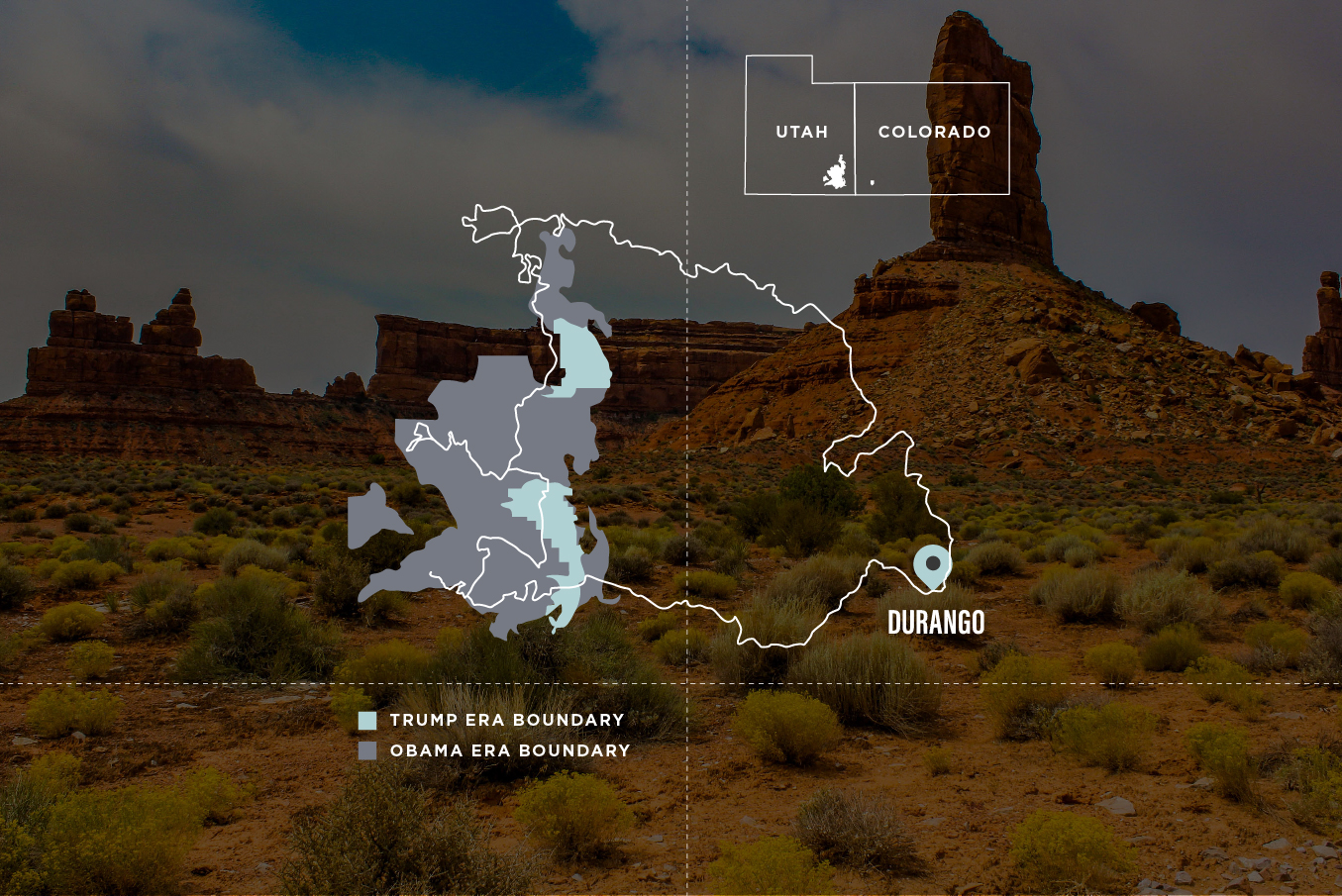 Map showing Ashley's route through Bears Ears National Monument
