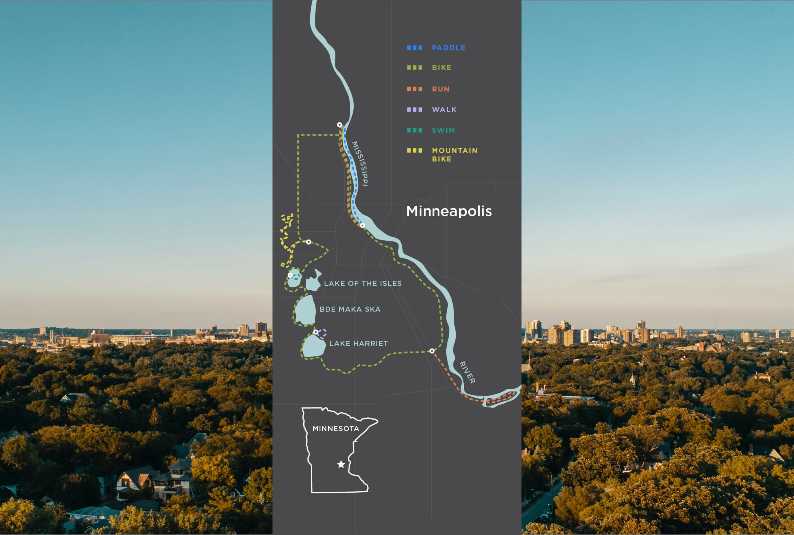 Graphic showing Shannon's route along the Mississippi River